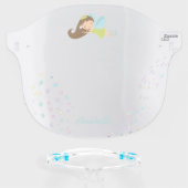 Adorable Brunette Fairy Princess Face Shield (Front w/Glasses)