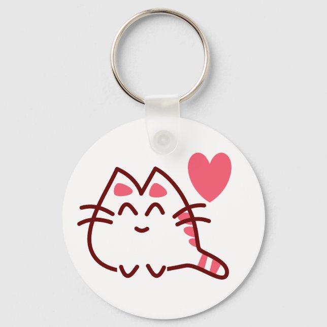 Adorable Bubble Cats Keychain (Front)