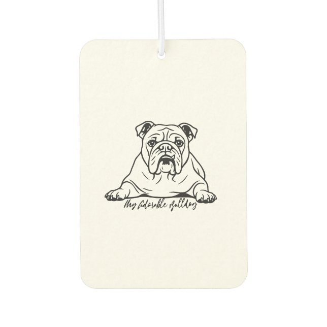 Adorable Bulldog Air Freshener (Front)