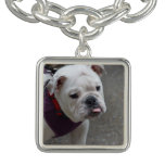 Adorable Bulldog Charm Bracelet