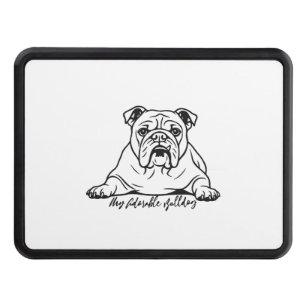 Adorable Bulldog Hitch Cover