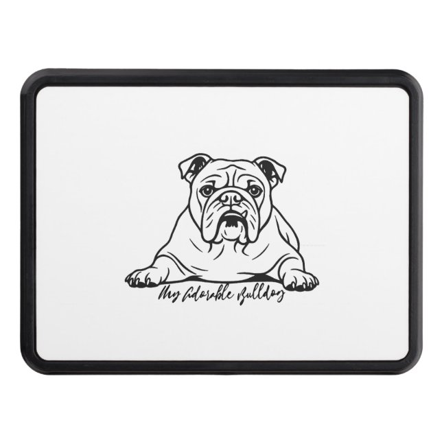Adorable Bulldog Hitch Cover (Front)