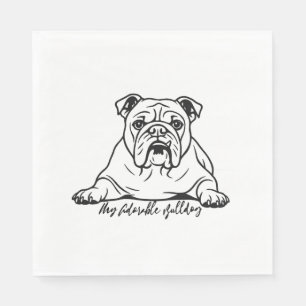 Adorable Bulldog Napkins