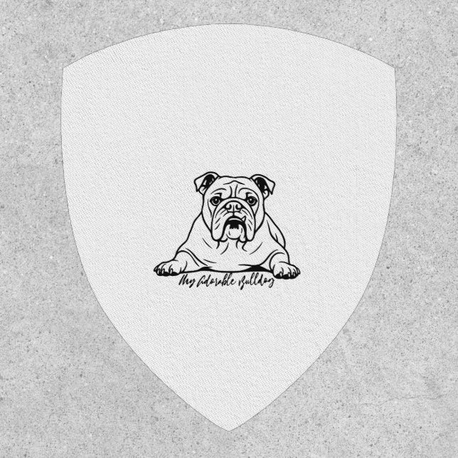 Adorable Bulldog Patch (Front)