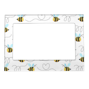 Adorable Bumble Bee Pattern Magnetic Photo Frame