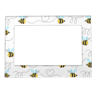 Adorable Bumble Bee Pattern Magnetic Photo Frame