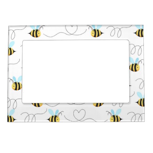 Adorable Bumble Bee Pattern Magnetic Photo Frame