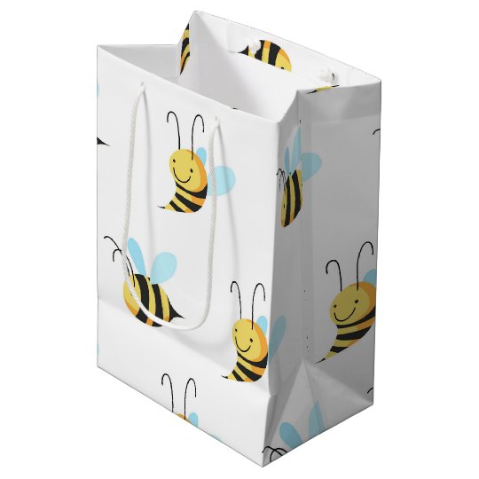Adorable Bumble Bee Pattern Medium Gift Bag