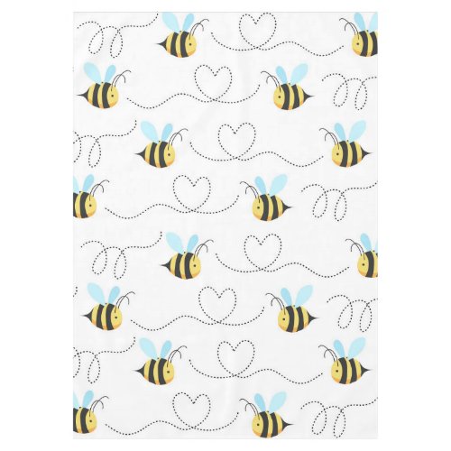 Adorable Bumble Bee Pattern Tablecloth