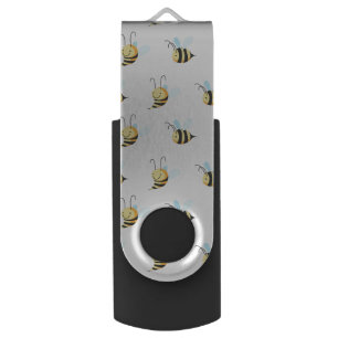 Adorable Bumble Bee Pattern USB Flash Drive