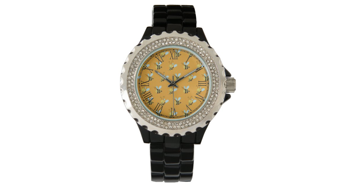 Adorable Bumble Bee Pattern Watch