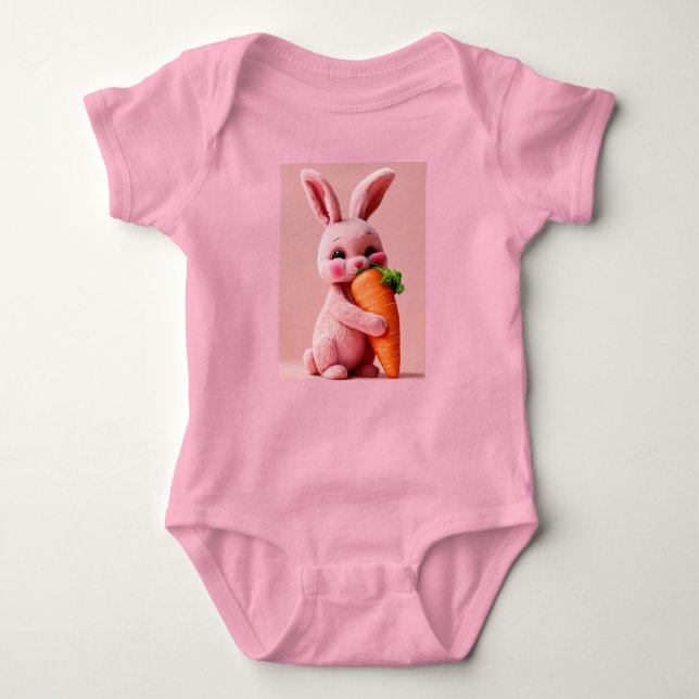Adorable Bunny Baby Bodysuit (Front)