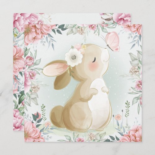 Adorable Bunny Holiday Card