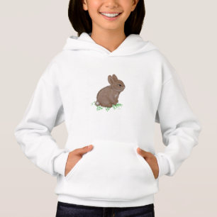 Adorable Bunny in Clover Hoodie