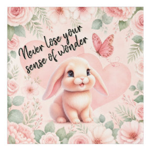 Adorable Bunny 'n Butterfly Acrylic Print