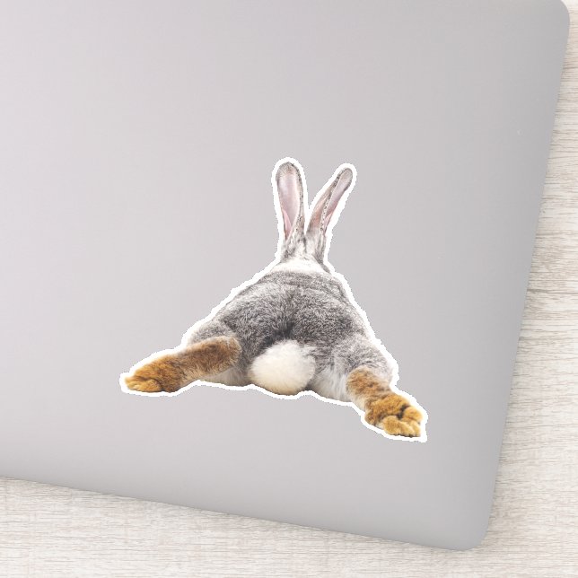 Adorable Bunny Rabbit Butt Tail Sticker (Detail)