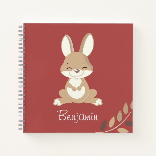 Adorable bunny rabbit notebook
