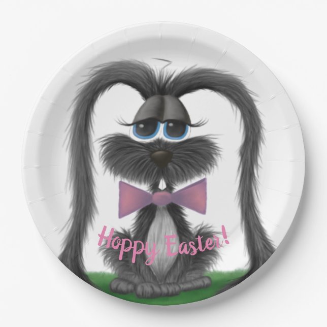 Adorable Bunny Rabbit Paper Plates (Front)
