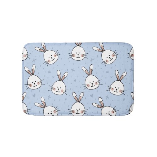 Adorable Bunny Rabbit Pattern Bath Mat