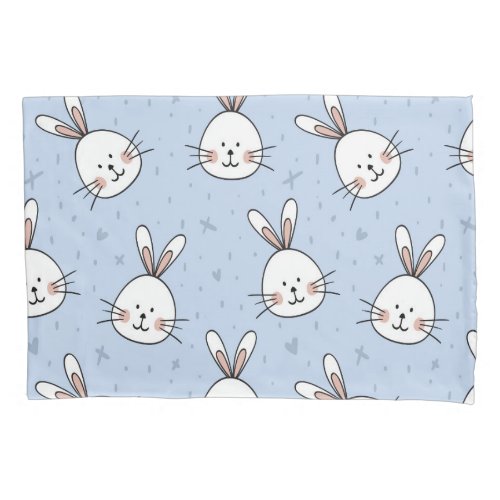 Adorable Bunny Rabbit Pattern Pillow Case