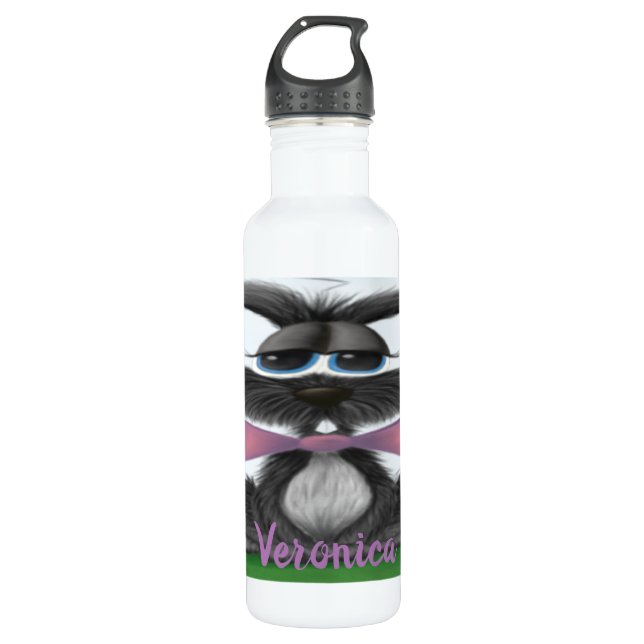 Adorable Bunny Rabbit Stainless Steel Water Bottle (Front)