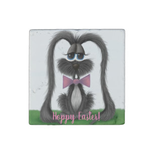 Adorable Bunny Rabbit Stone Magnet