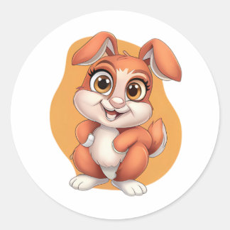Adorable Bunny Sticker – Cute Cartoon Rabbit Desig