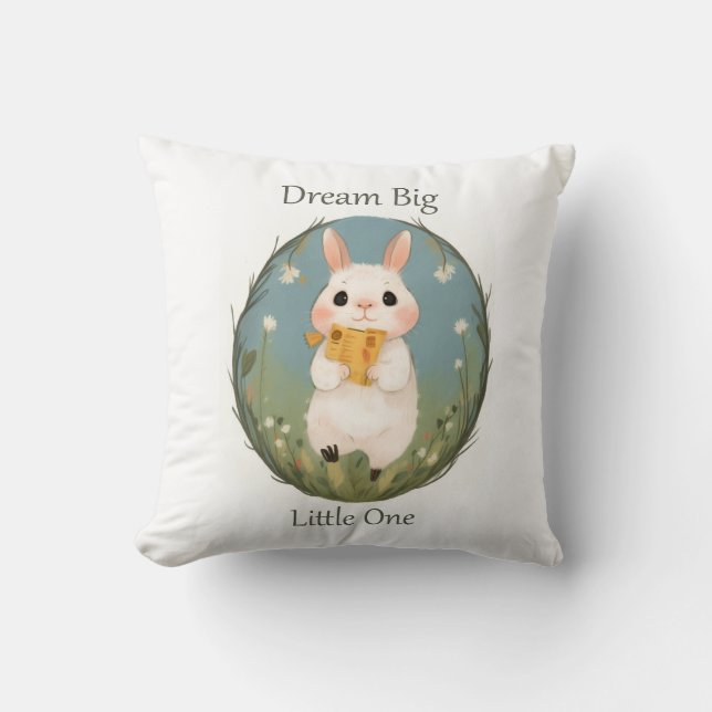 adorable bunny throw pillow (Front)