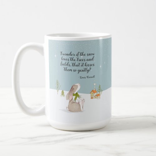 Adorable Bunny Winter Coffee Mug
