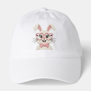 Adorable Bunny with Heart Glasses & Bow Tie Hat