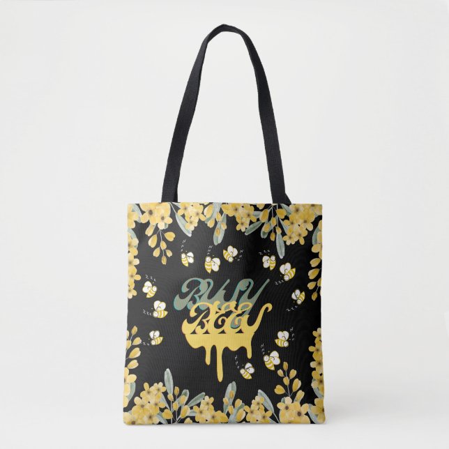 Adorable Busy Bees & Honey Drops Tote Bag  (Front)