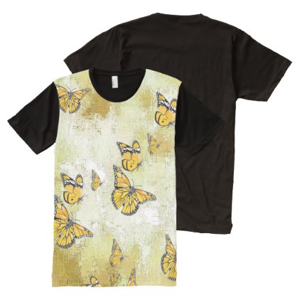 Adorable Butterflies, yellow All-Over-Print Shirt