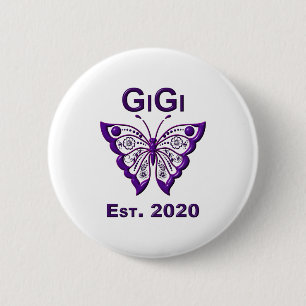 Adorable Butterfly Gigi “Est 2020” Button
