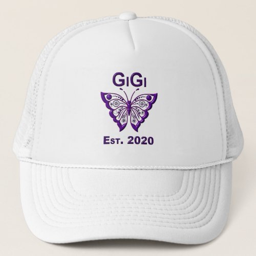Adorable Butterfly Gigi Est 2020 Trucker Hat