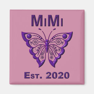 Adorable Butterfly Mimi “Est 2020” Magnet