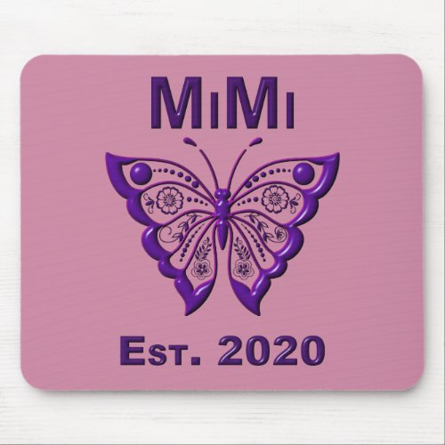 Adorable Butterfly Mimi âœEst 2020â Mouse Pad