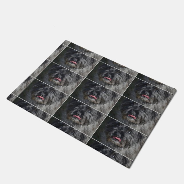 Adorable Cairn Terrier Doormat (Angled)