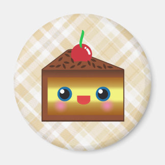 Adorable Cake Pie Chocolate Vanilla Cream Cherry Y Magnet