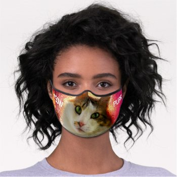 Adorable Calico Cat Premium Face Mask by DigitalSolutions2u at Zazzle