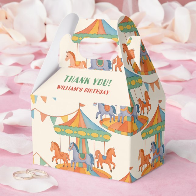 Adorable Carousel Birthday Favor Boxes (Wedding)