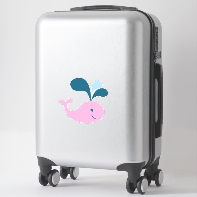 Adorable Cartoon Baby Whale Sticker (Suitcase)