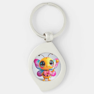 Adorable Cartoon Bee Fairy Character Keychain
