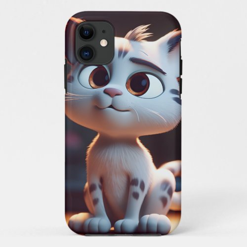 Adorable Cartoon cat iPhone 11 Case