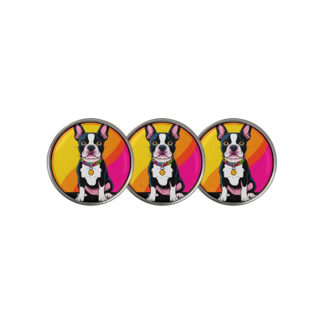Adorable Cartoon Dog Golf Ball Marker (3 Up)