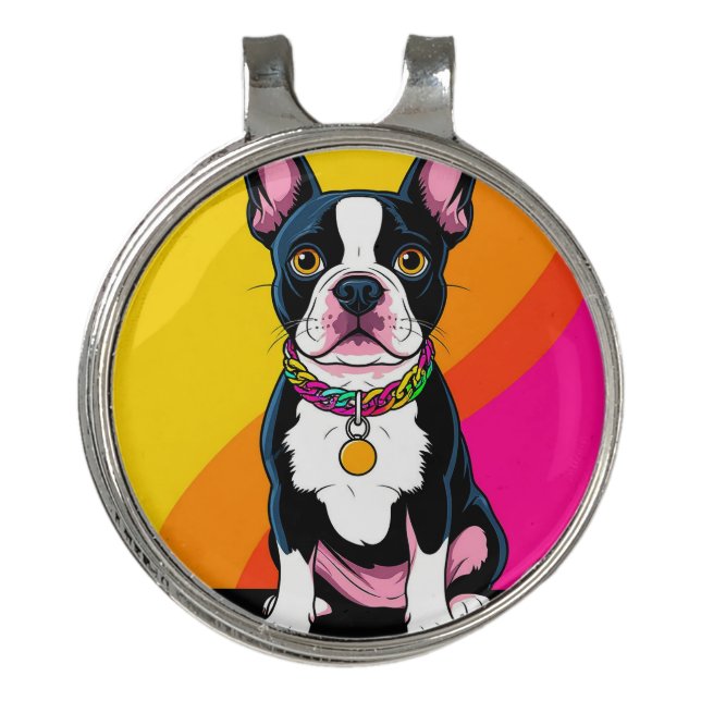 Adorable Cartoon Dog Golf Hat Clip (Front)