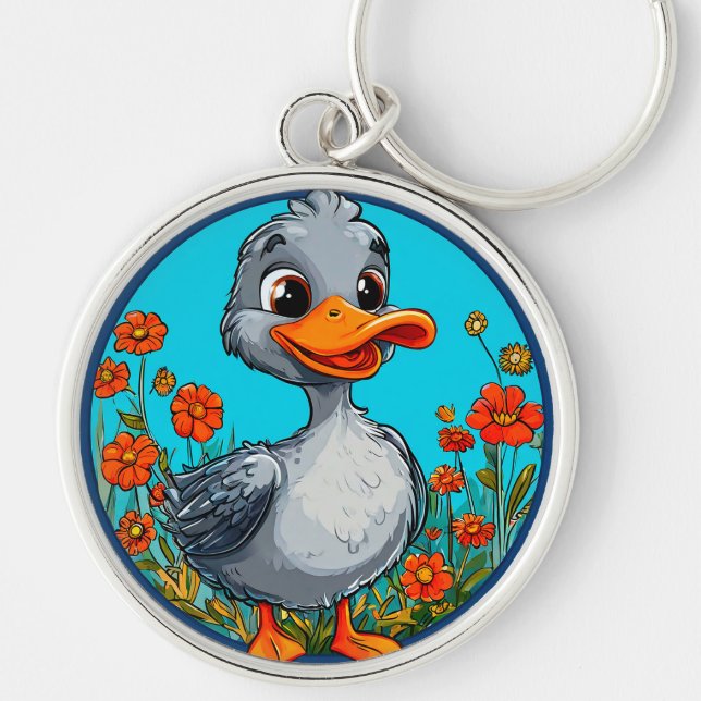 Adorable cartoon duckling keychain (Front)