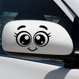 Adorable Cartoon for Car Rearview Mirror Sticker