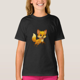 Adorable Cartoon Fox Illustration – Cute Playful A T-Shirt