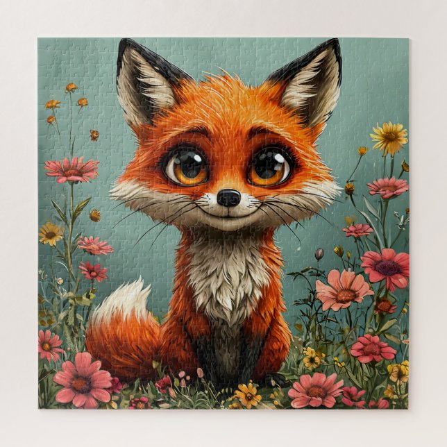 Adorable Cartoon Fox Jigsaw Puzzle (Vertical)