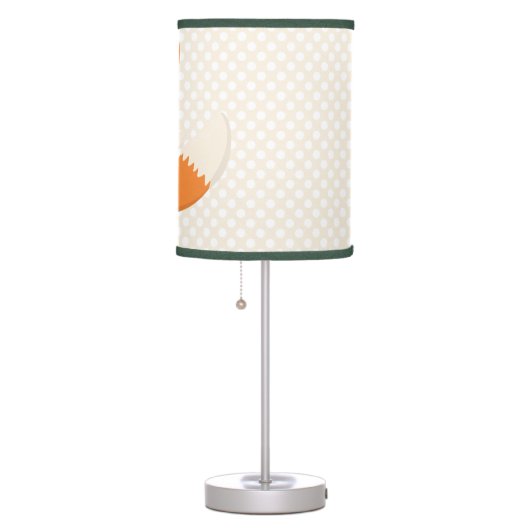 Adorable Cartoon Fox with Polka-Dot Background Table Lamp (Right)